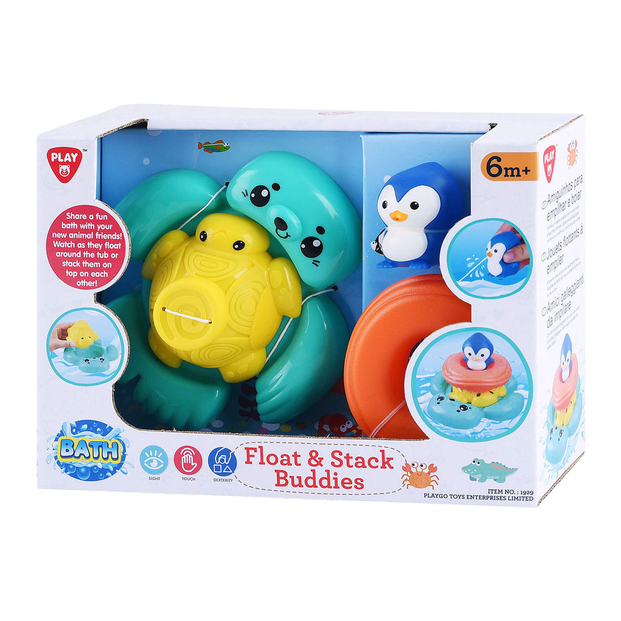 Playgo bath toys stack and floating sea animals - 4 pcs.