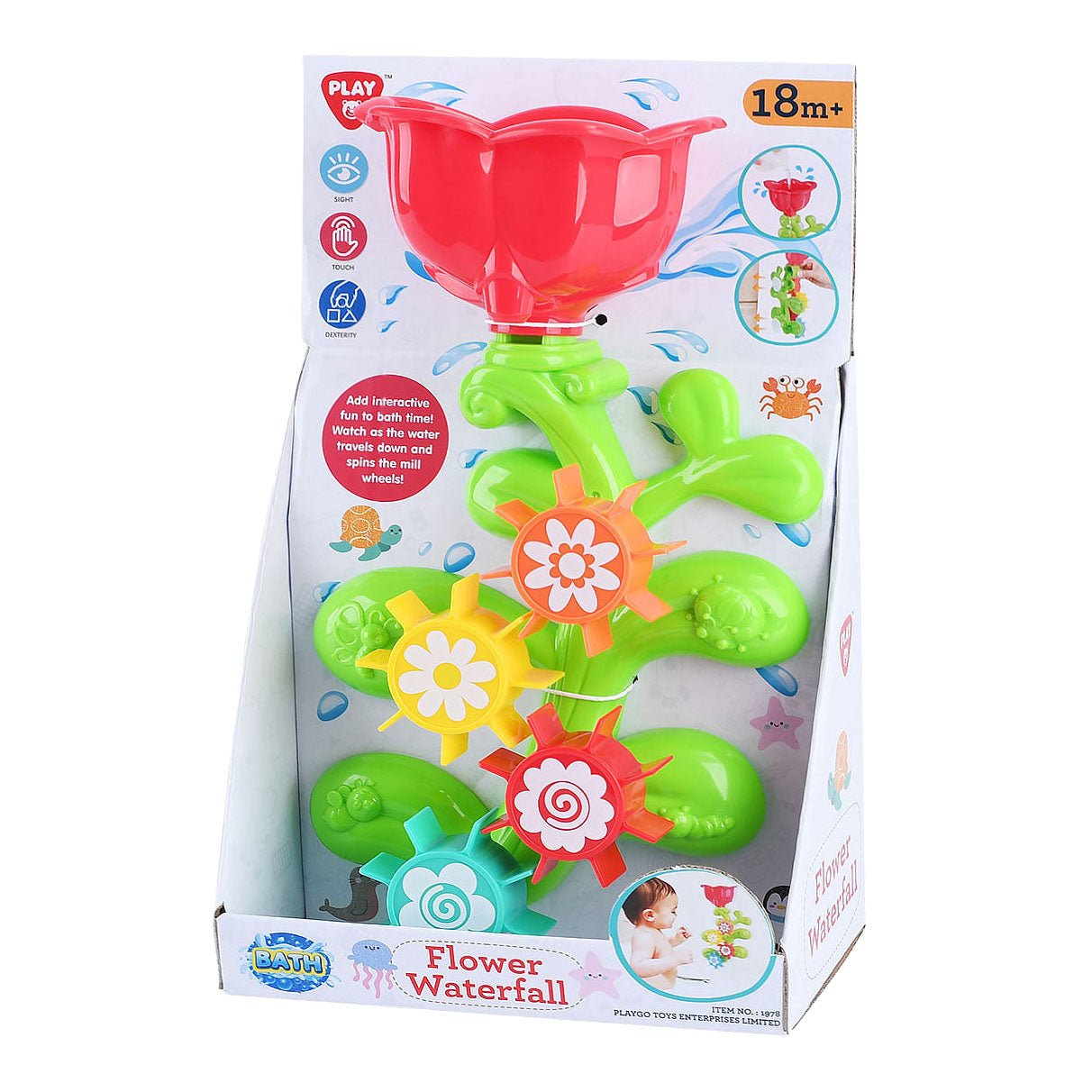 Playgo bath toys flower water mill