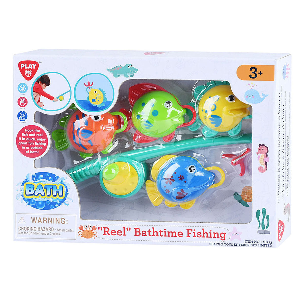 Spielen Sie das Angelspiel „Fang den Fisch“, 5 Teile.