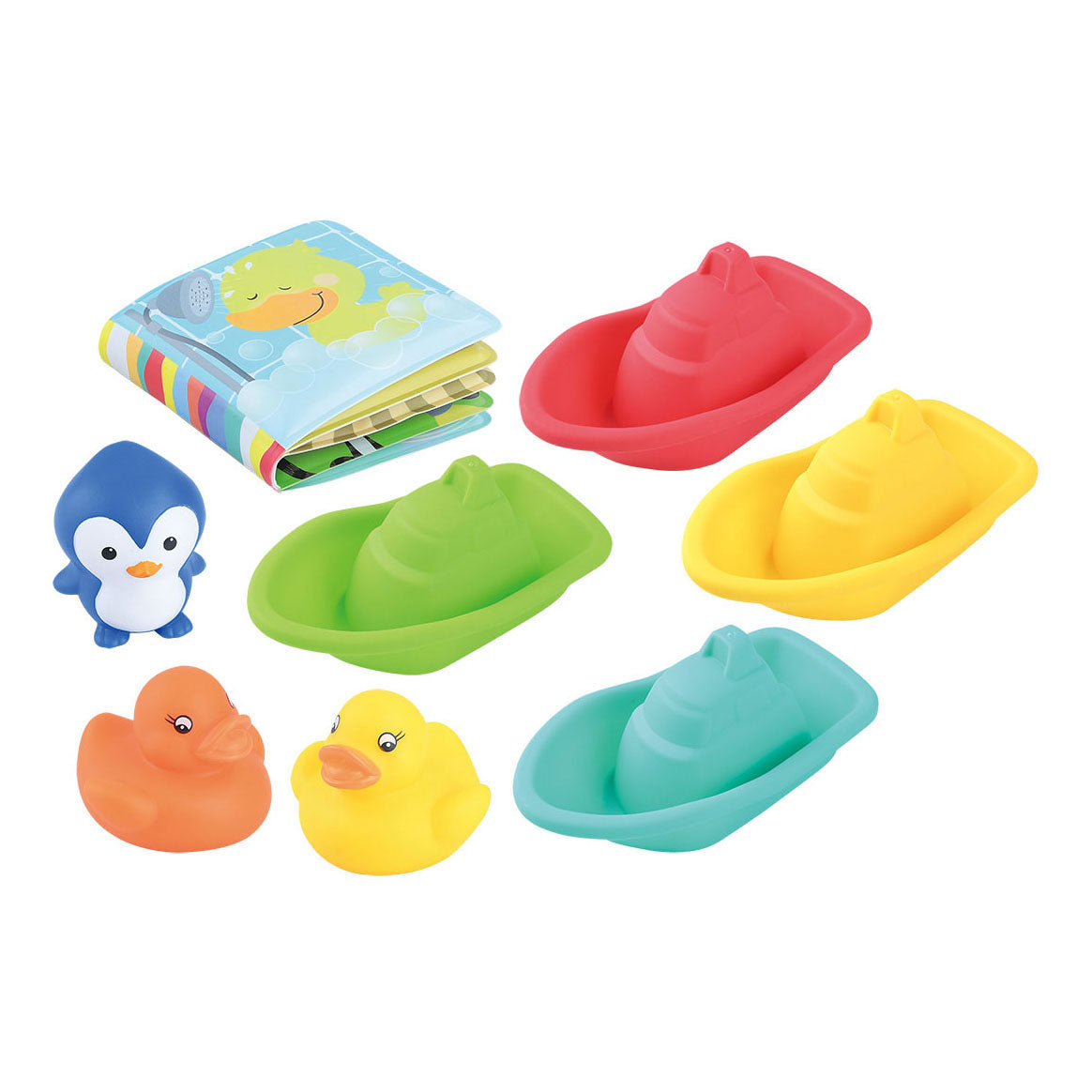 Playgo bath book and bath toys - 8 pcs.