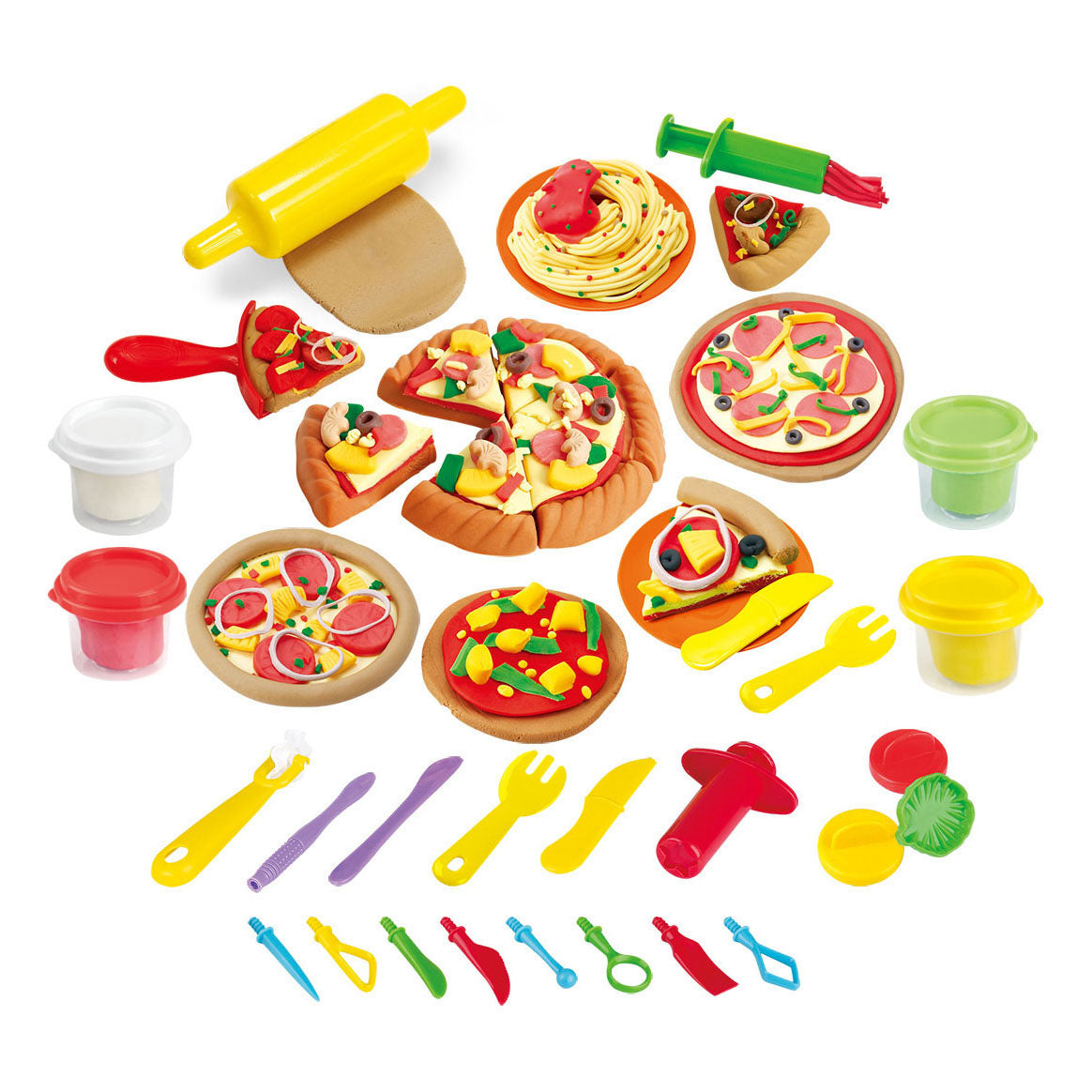 Playgo My Own Pizzeria Tonset – 4 Tontöpfe