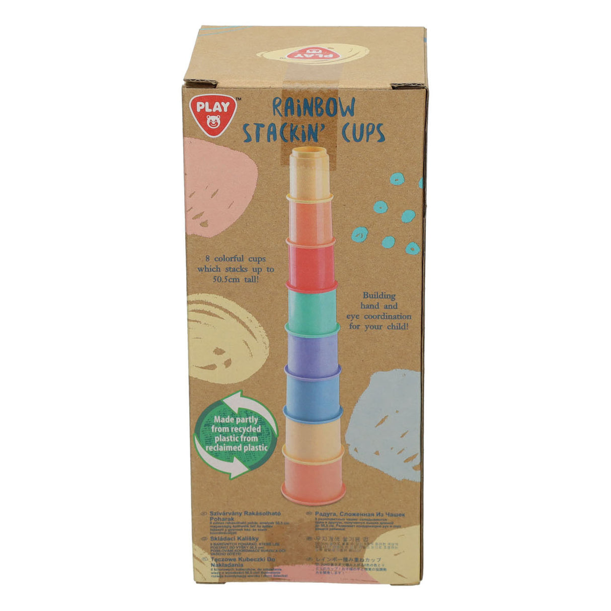 Playgo blocs à empiler arc-en-ciel - 8 pièces.