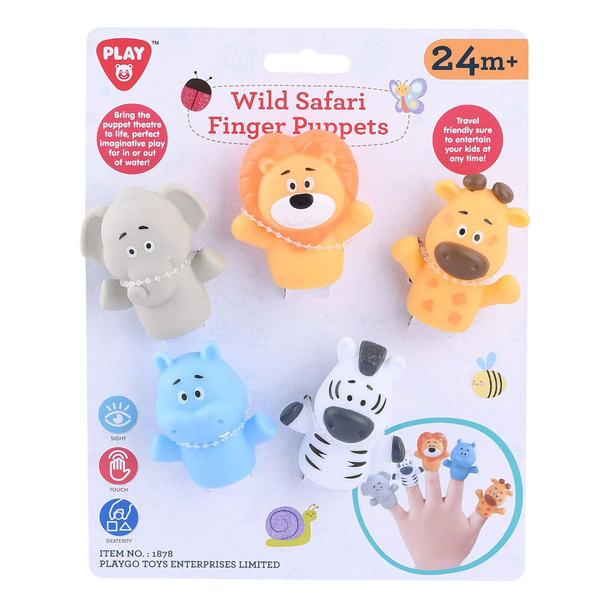 Playgo finger puppets wild safari - 5 pcs.