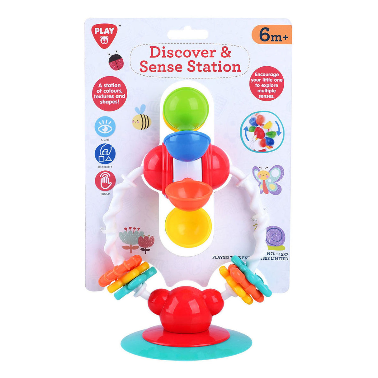 Playgo baby toy discover and feel with suction cup