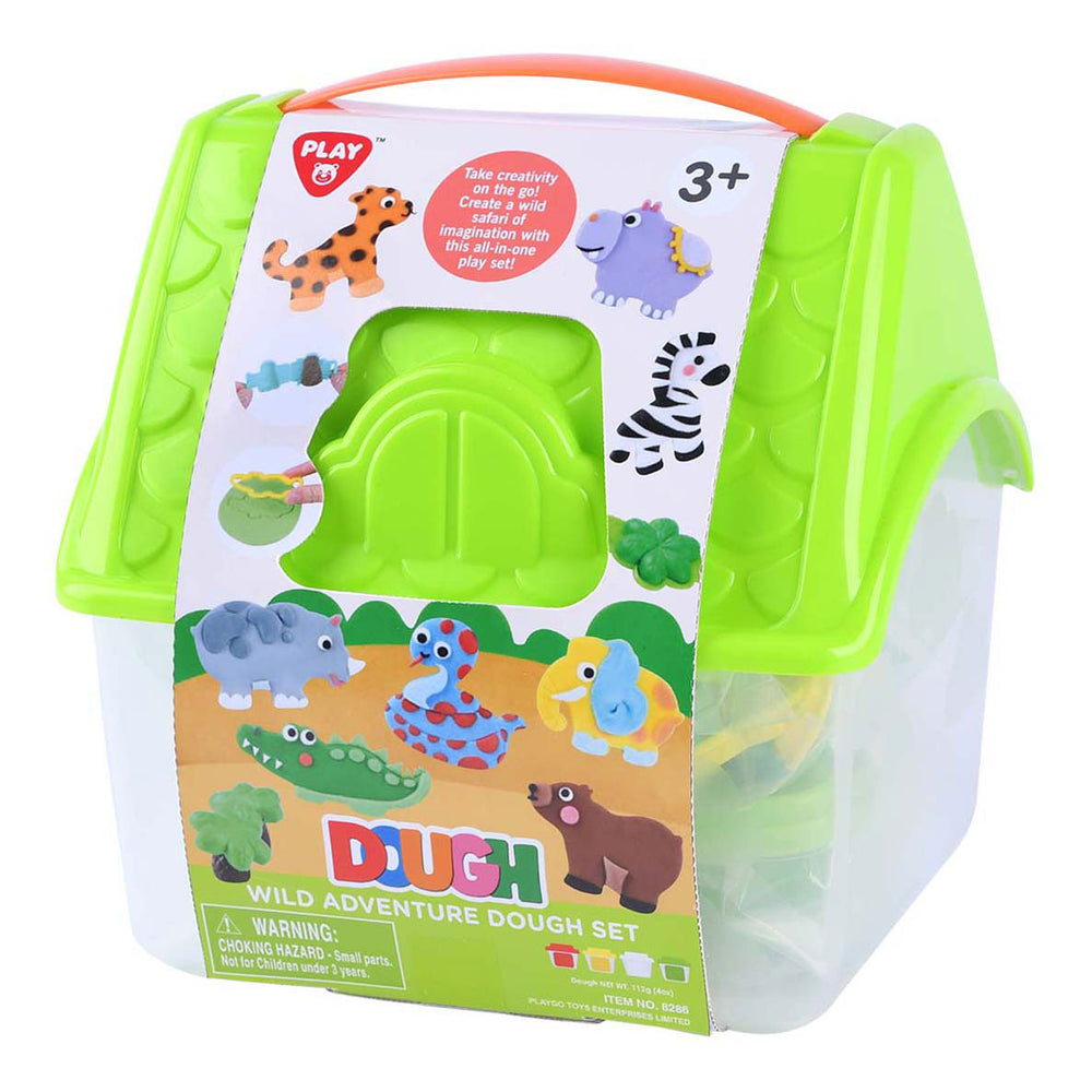 Playgo Wild Adventure Clay Set in Storage Box - 4 Clay Pots