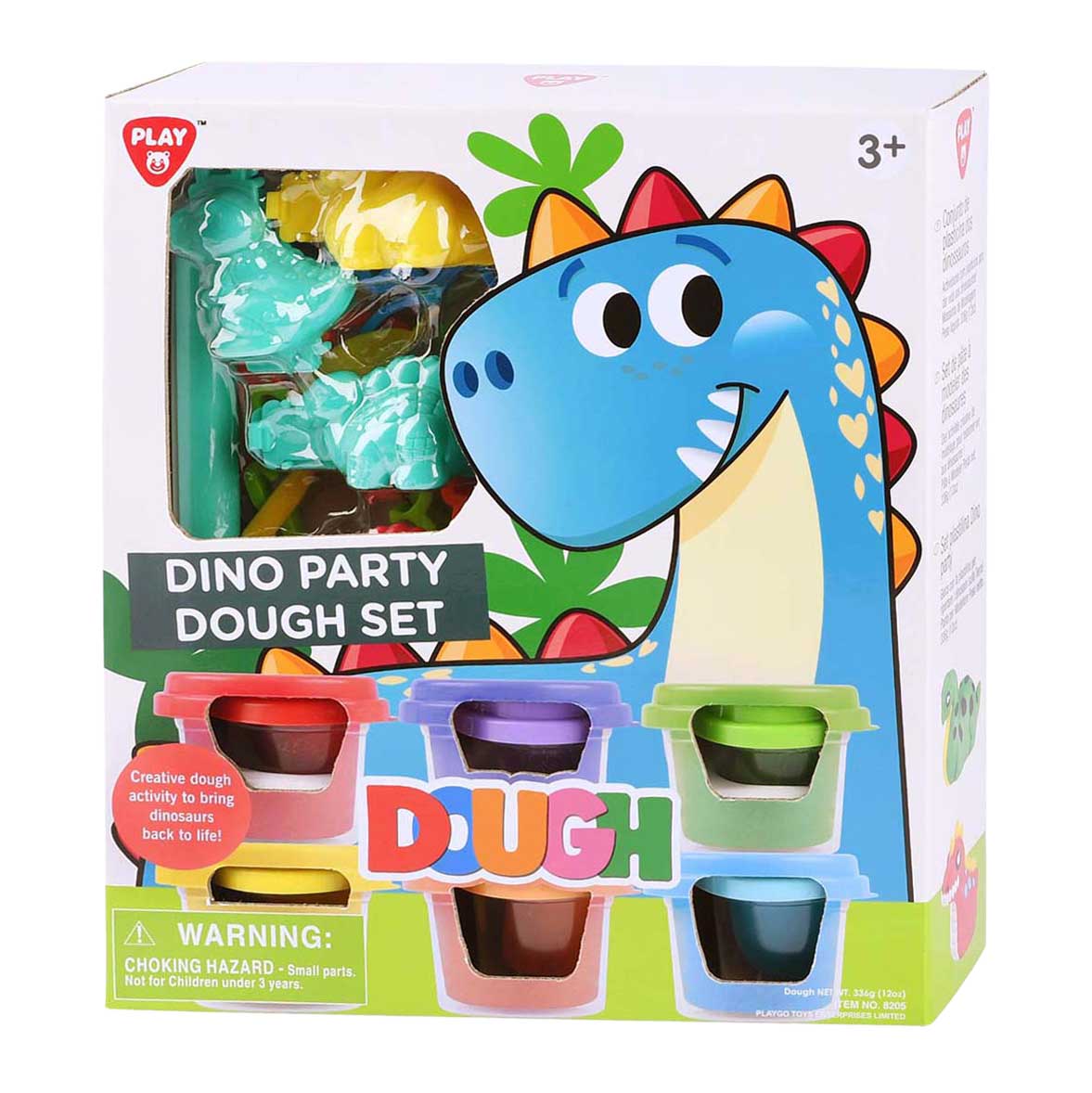 Play dino party clay set, 6 clay pots