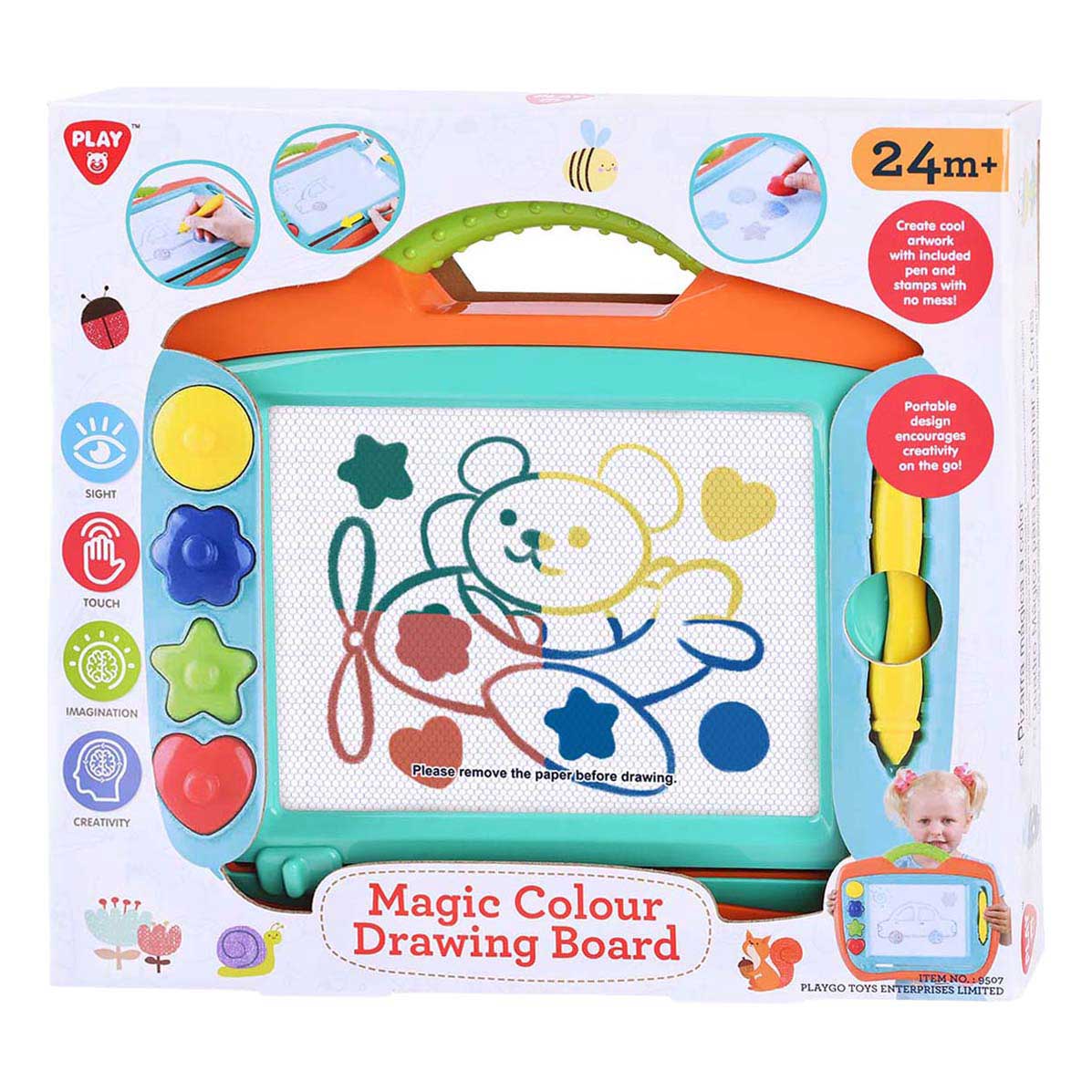 Playgo magesch Faarf Zeechnen Verwaltungsrot