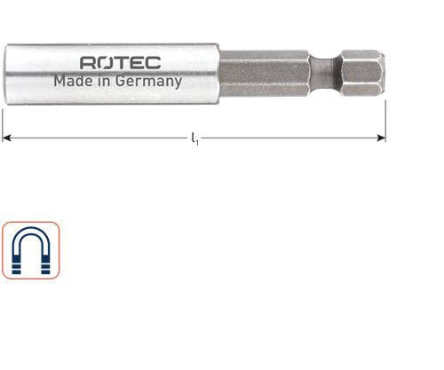 Rotec bithouder magneet e6.3x60mm