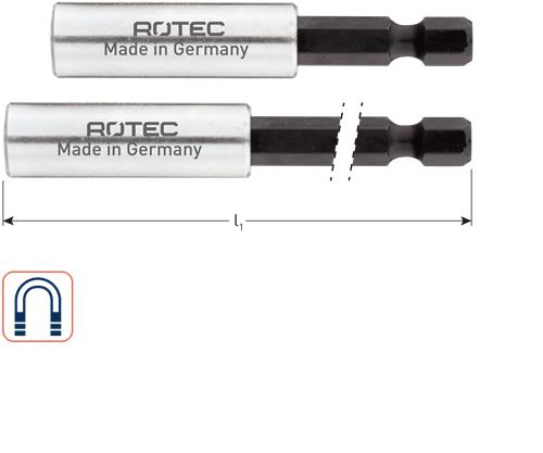 Rotec bithouder magneet e6.3x150mm c-ring