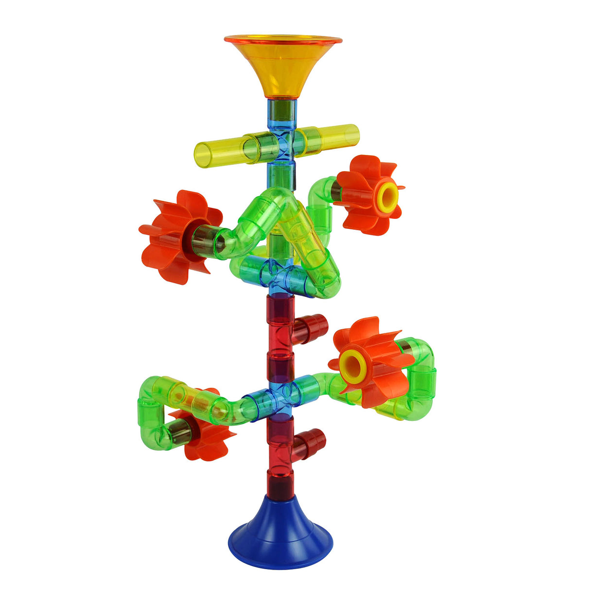 Construction shapes pipes waterway in storage box, 72 pcs.