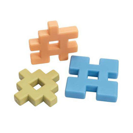 Colored waffle blocks - 21 pcs
