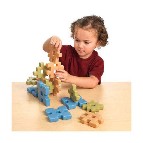 Colored waffle blocks - 21 pcs