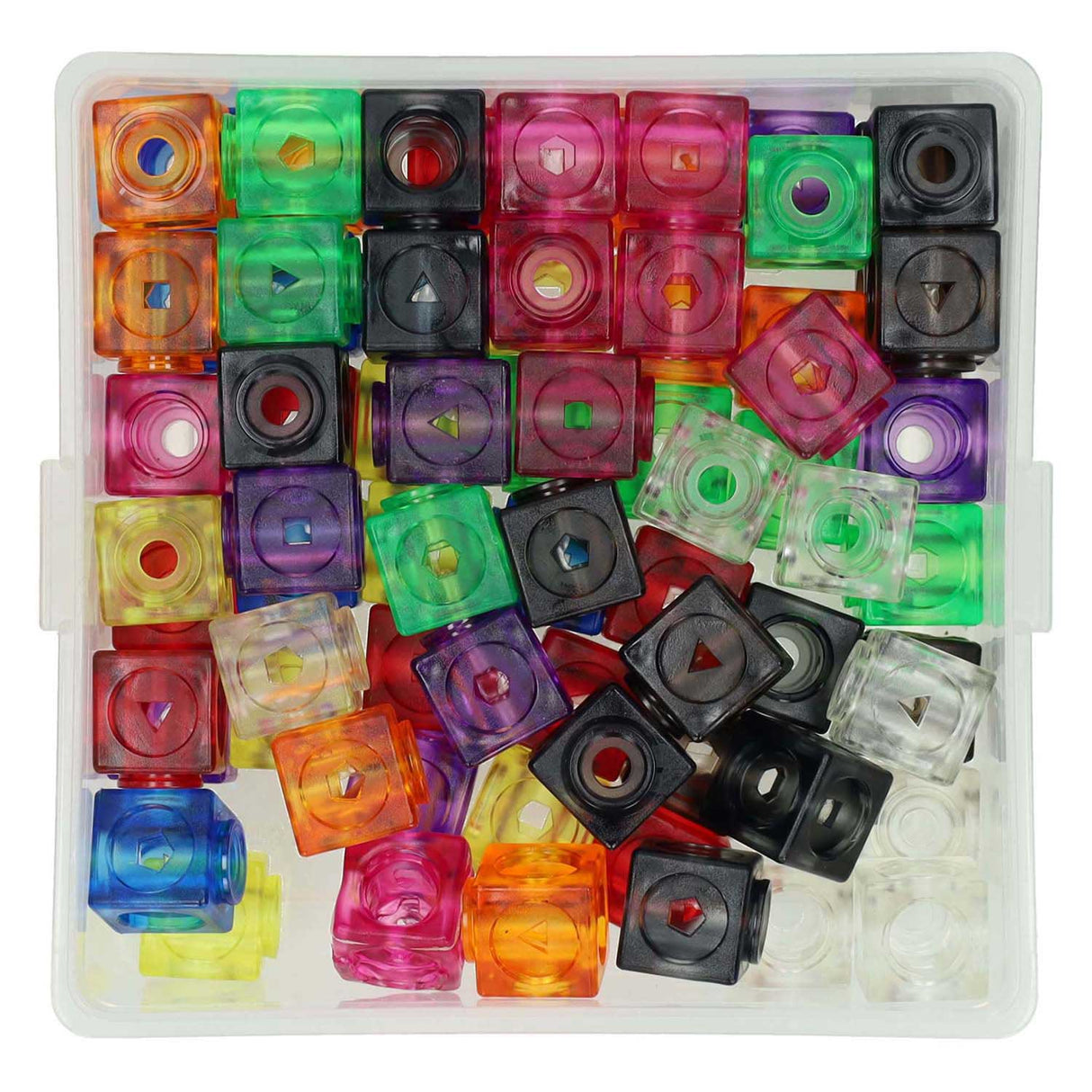 Transparent connector blocks - 75 pcs. in storage box