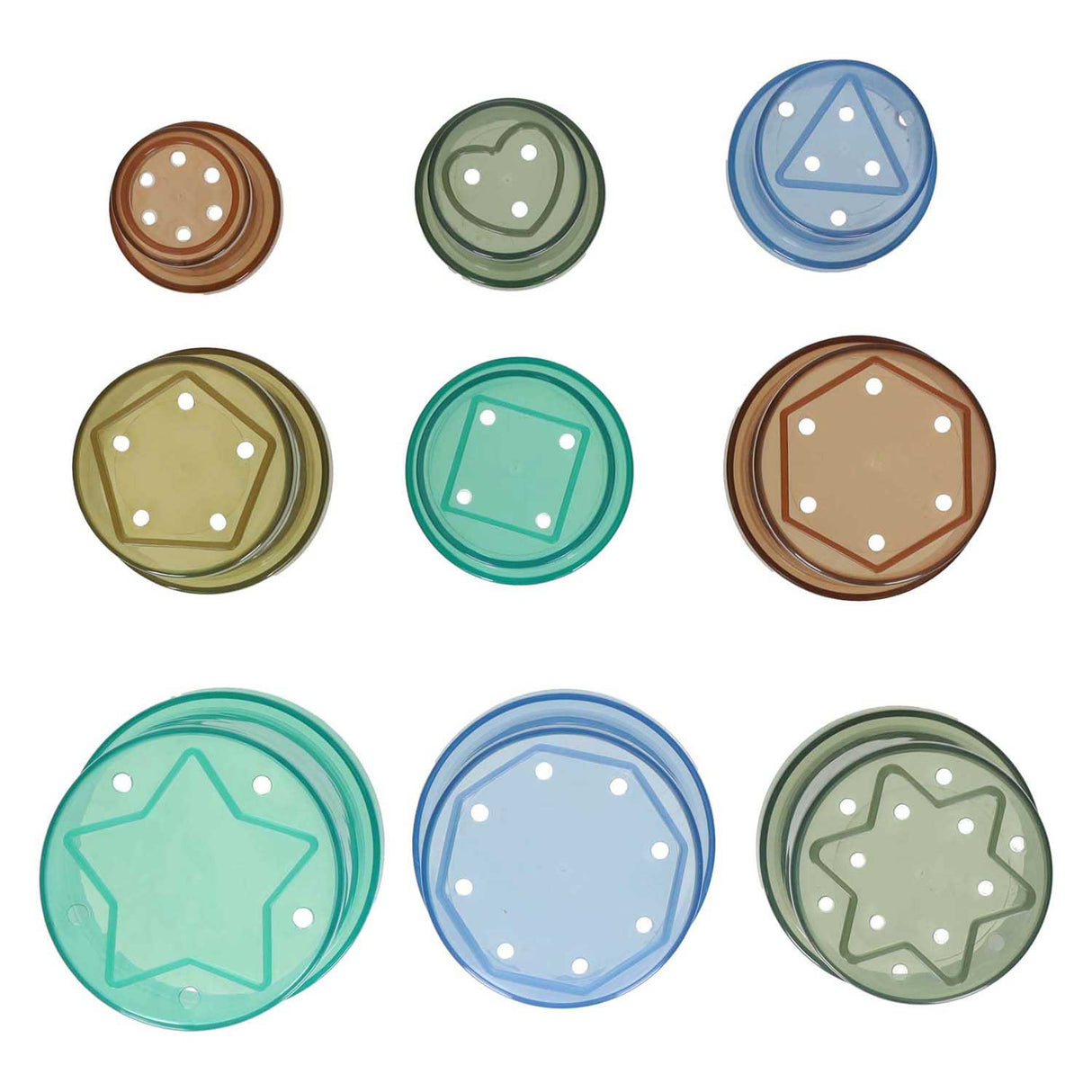 Transparent stackable cup - 9 pcs.