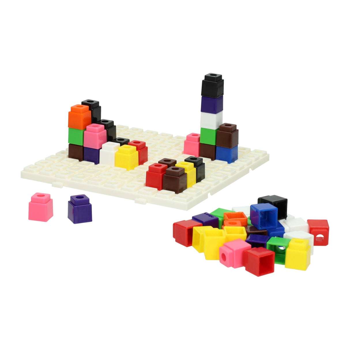 Stacking blocks with base plate - 100 pcs.