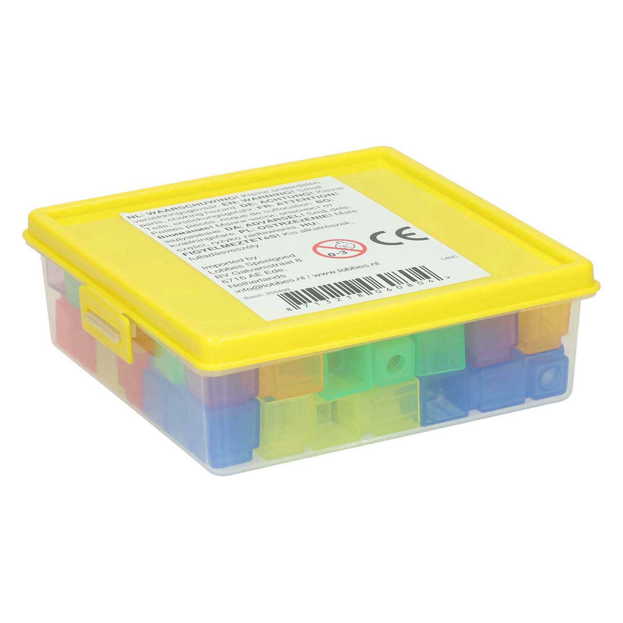 Transparent colored counting blocks - 90 pcs.