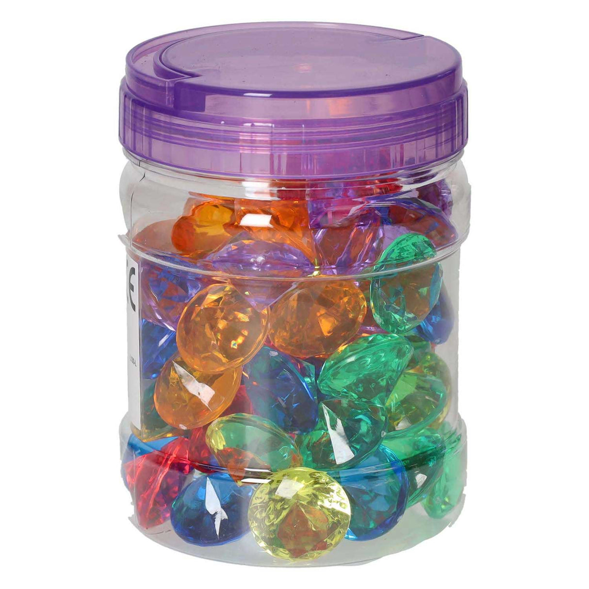 Colored transparent play diamonds - 60 pcs.