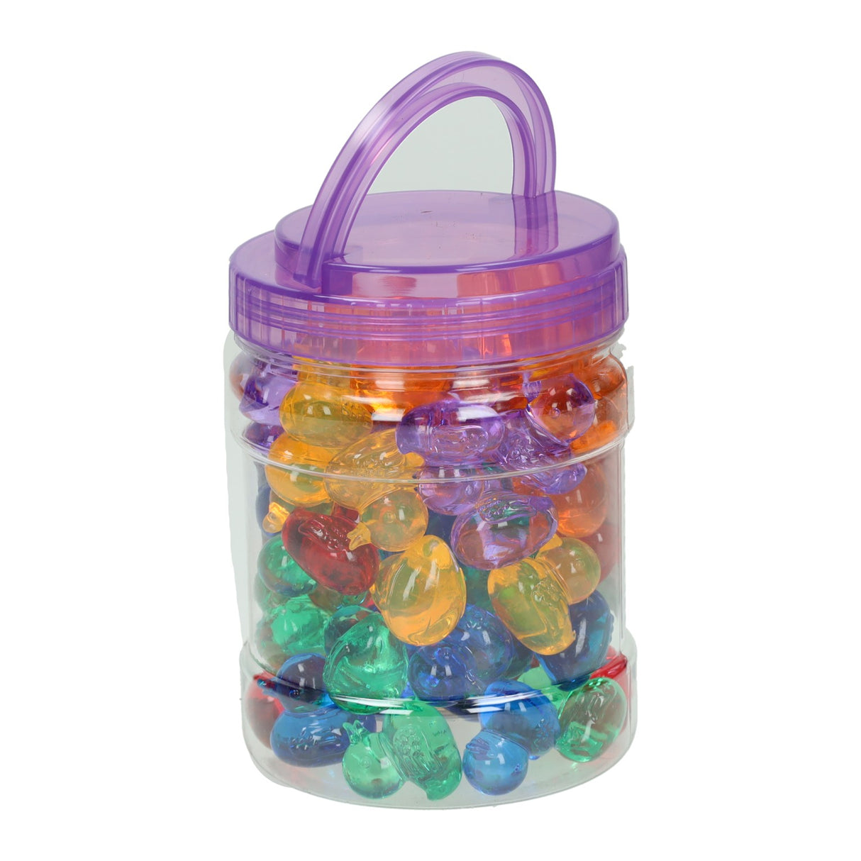 Colored transparent toy ducks - 60 pcs.