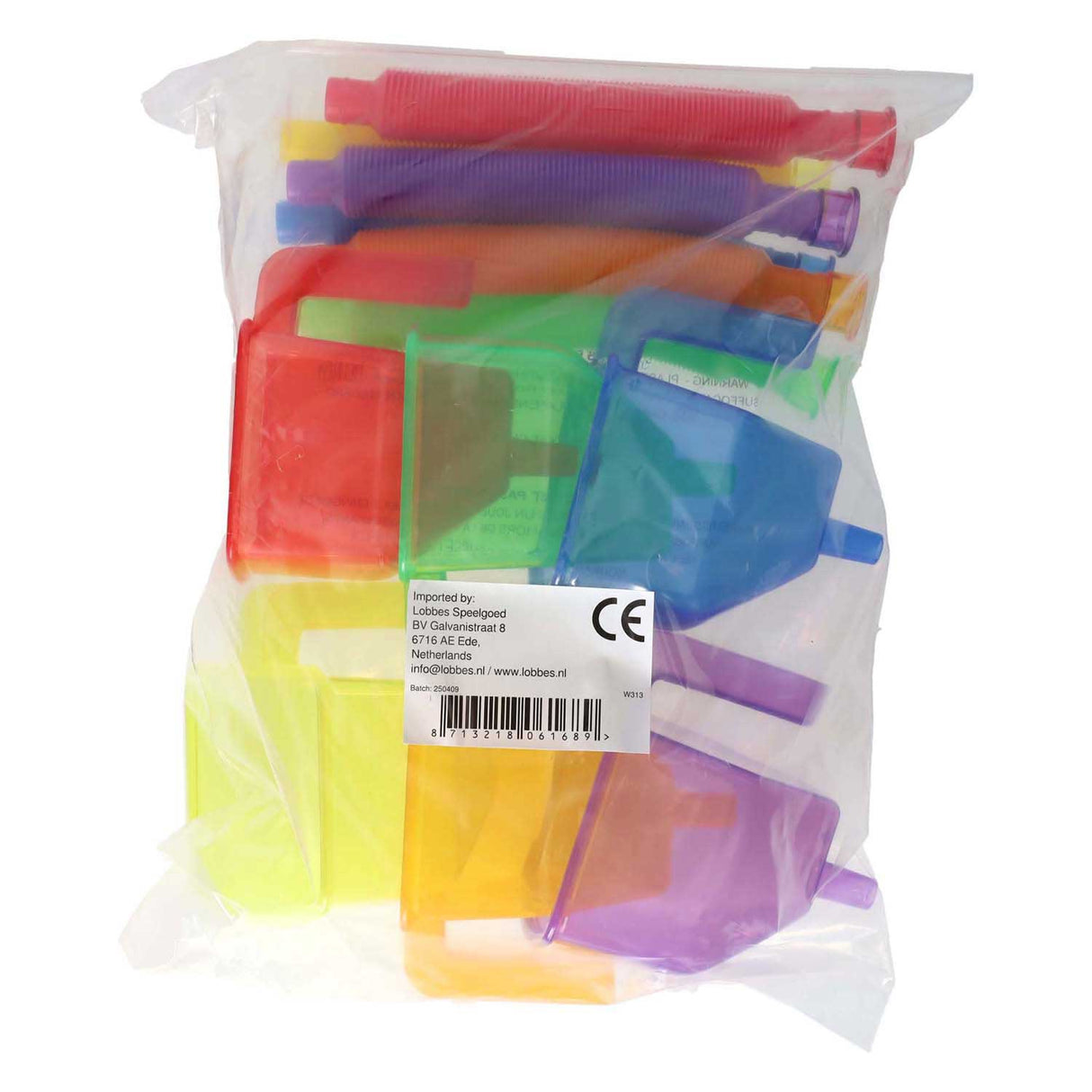 Colorful funnels with handle