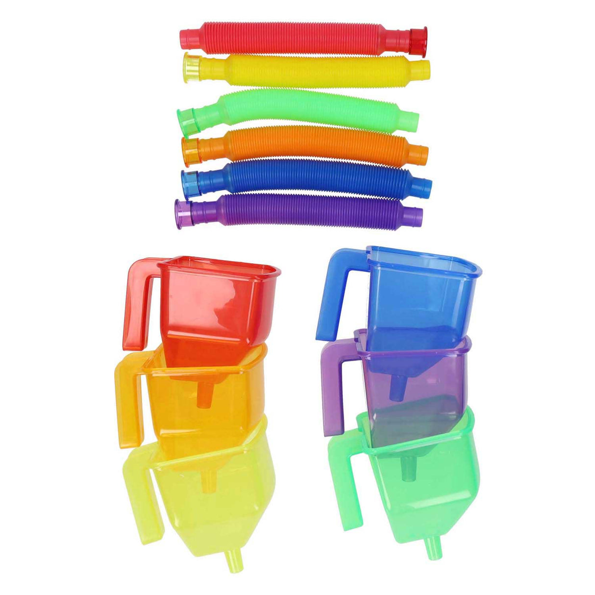 Colorful funnels with handle