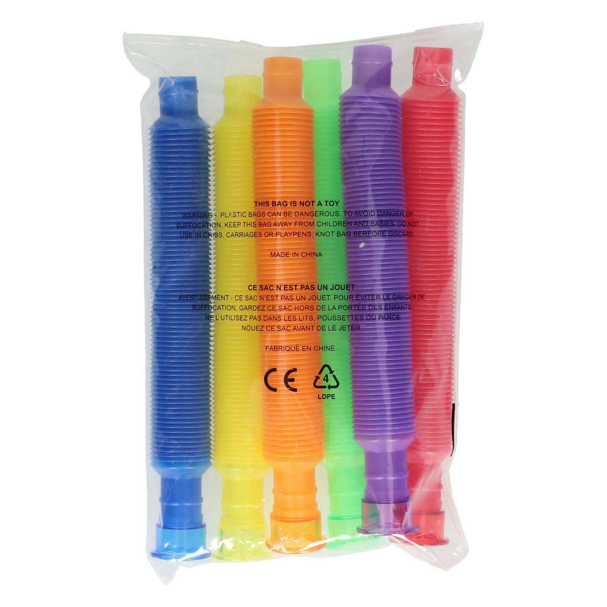 Colored stretchy tubes - 6 pcs.