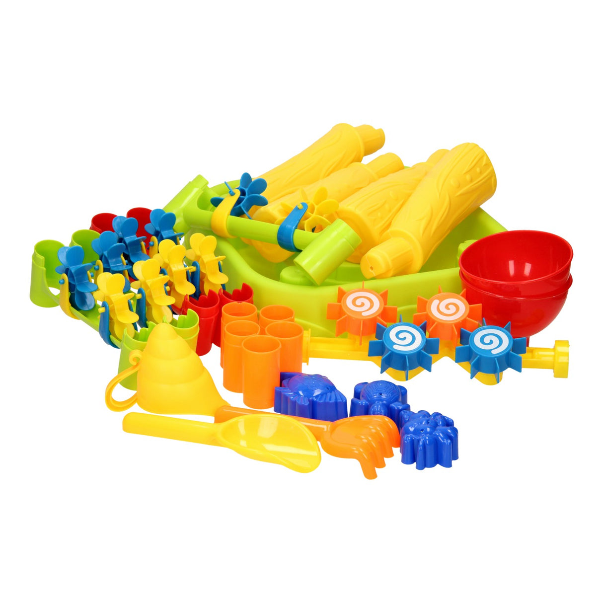 Water play course with watermills
