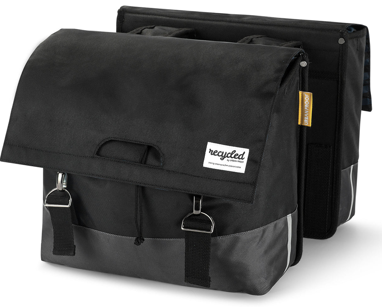 Urbanproof Urban Proof 40L dubbel cykelväska svart grå