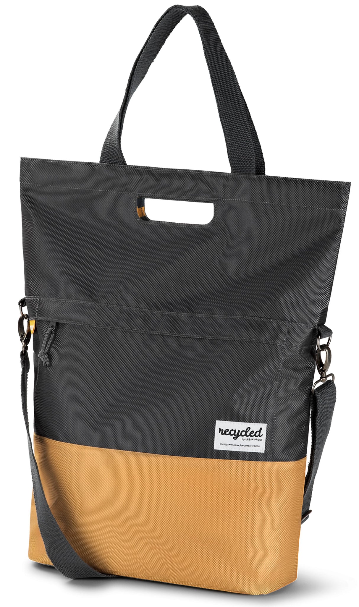 Urban Proof 20L Bicycle bag - Gray -yellow - Unisex - Water resistant - Recycled PET Material
