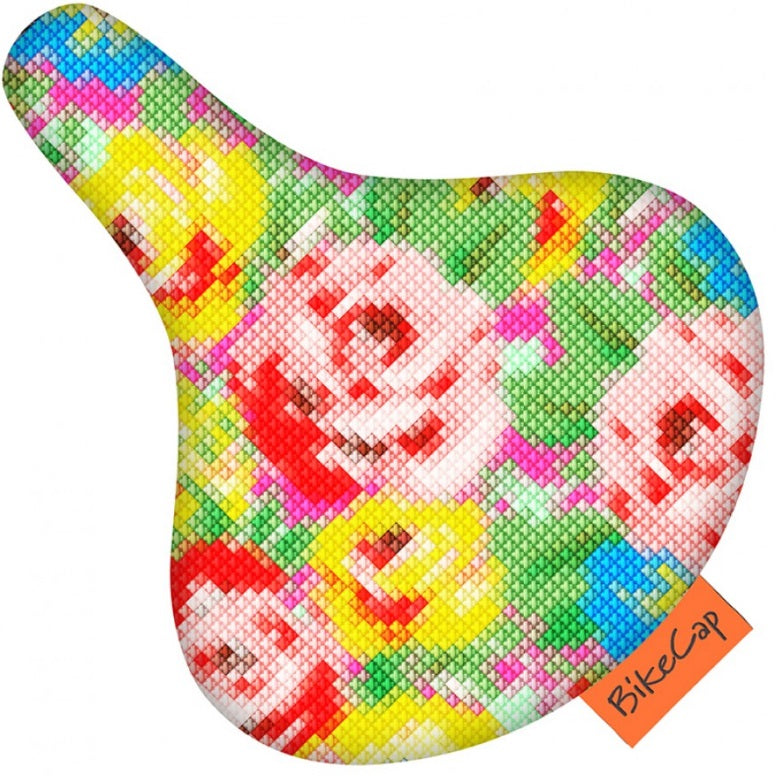 Bikecap Saddle Deck Flowers Stitchy