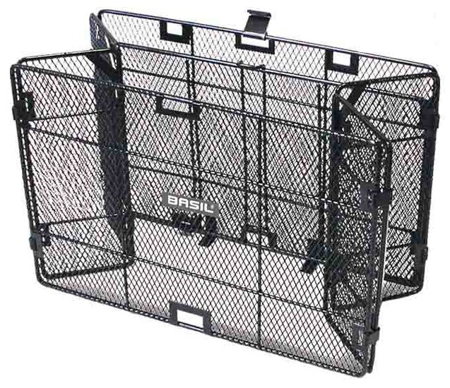 Basilikum Catania - Fahrradkorb - auf der Rückseite - schwarz