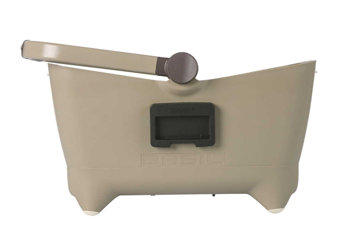 Basil Buddy KF - dog bicycle basket - front - biscotti brown