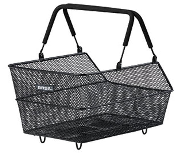 Basil bicycle basket cento s with MIK attachment 7 liters 31 x 21 x 11 cm - black