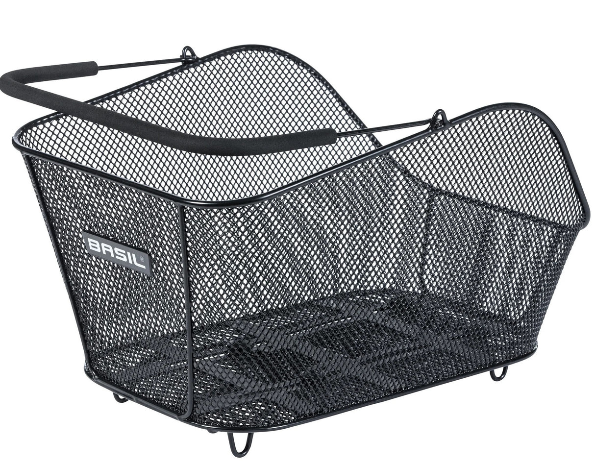 Basilika polkupyöräkori icon m mik-kiinnikkeellä 13 litraa 39 x 24 x 14 - musta