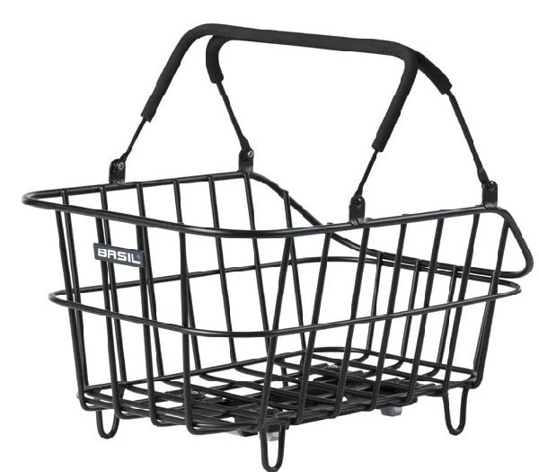 Basilcykelkorg cento alu med Mik som fixar 14 liter 39 x 24 x 15 - svart