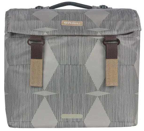 Basil Doble Bolsa de bicicleta Elegancia Mik 40 - 49 litros - Chateau Taupe