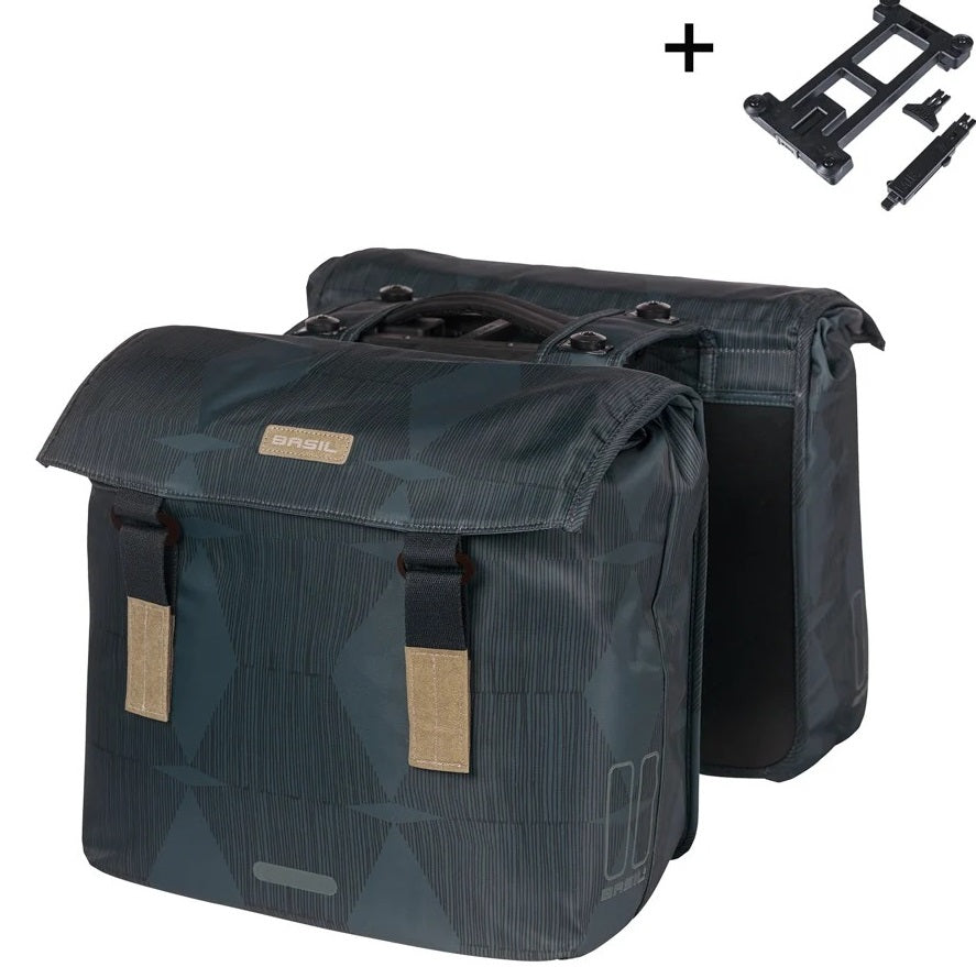 Borsa per biciclette a doppia bicicletta Basil Eleganza Mik 40-49 litri - Estate Blue