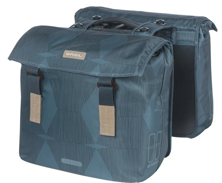 Borsa per biciclette a doppia bicicletta Basil Eleganza Mik 40-49 litri - Estate Blue