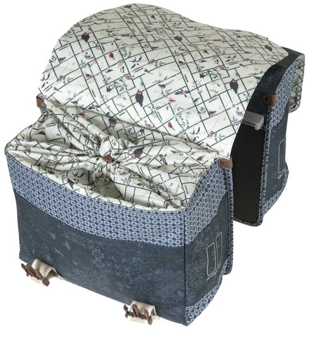 Basil double bicycle bag bohème mik 35 liters - indigo blue