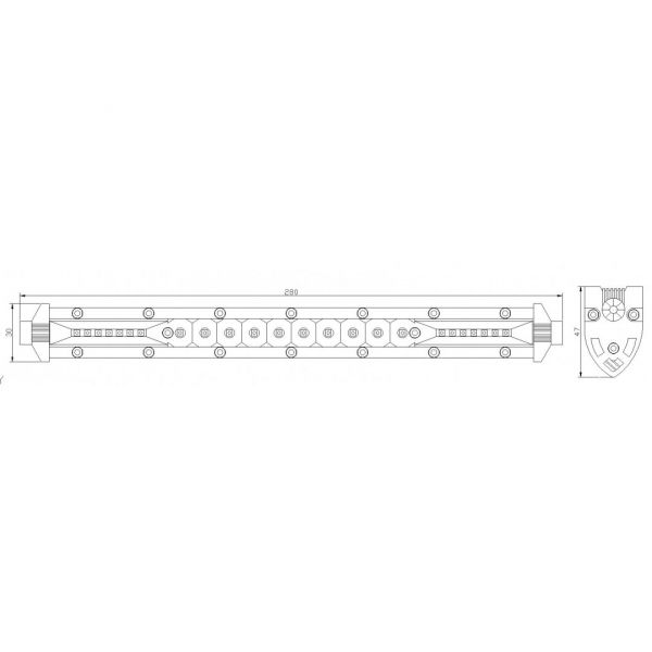 Spot Flood Combi 28 cm arbejdslampe.