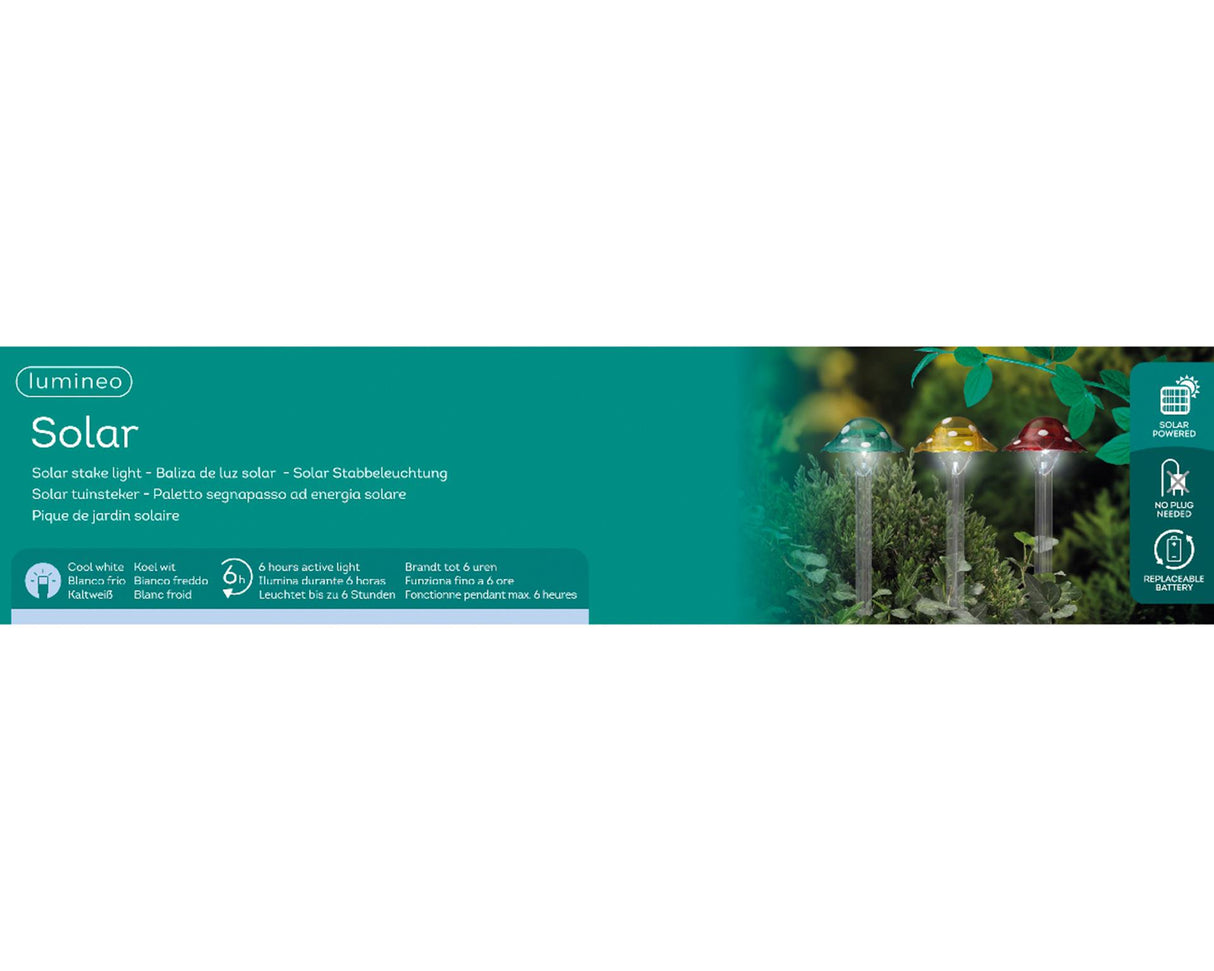 Lumineo sollampa svamp h33,5cm