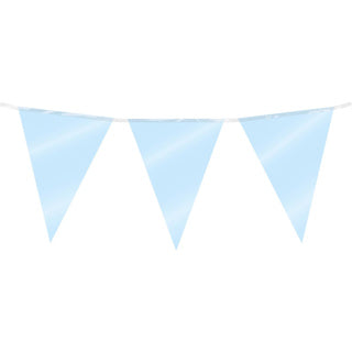Party vlaggenlijn baby blauw | 6 stuks