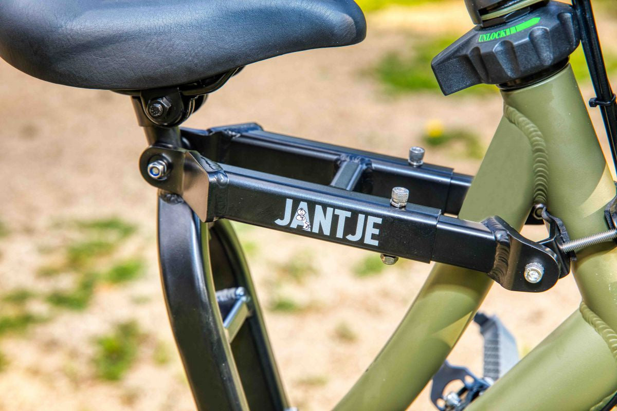 Saddle on Tube Mirage Jantje incluyendo Footrests Universal - Black