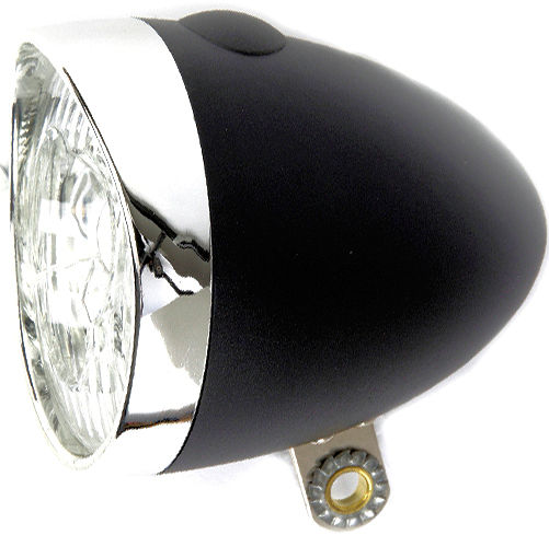 Ceannlampa Retro LED Dubh Battery