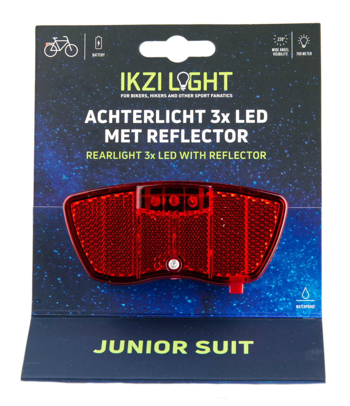 Ikzi light rear light carrier junior 3xled