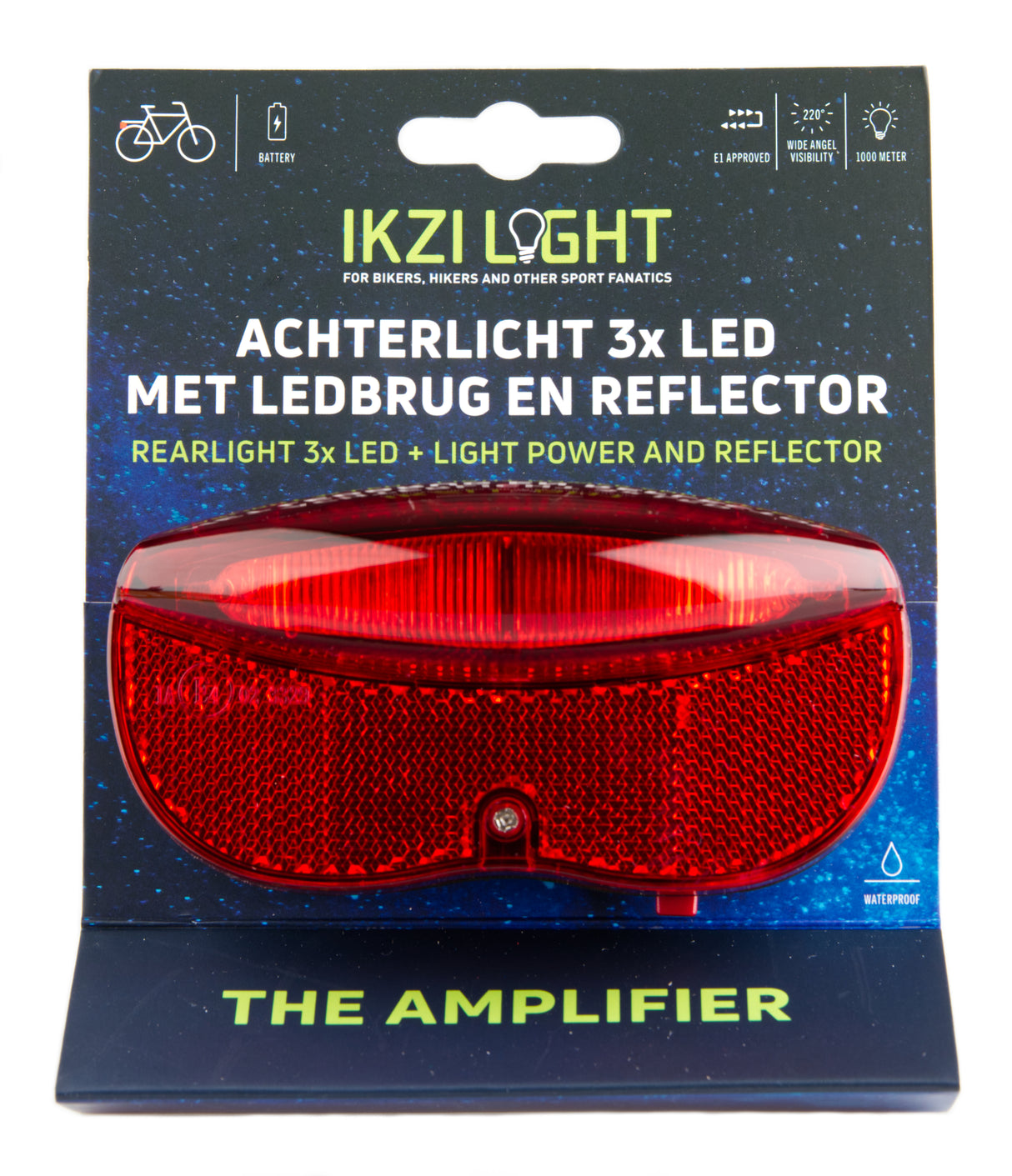 Batterie de lumière arrière Ikzilight sur la carte 3xled 50 mm sur la carte