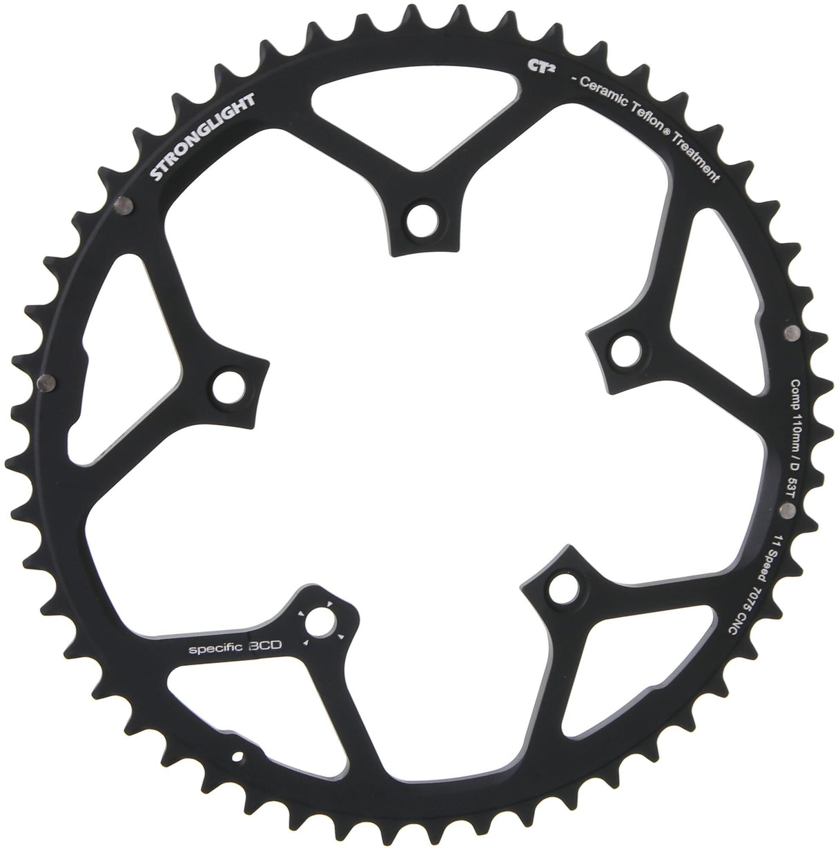 Stronglight chainring ct2 chain ring strongl.ct2 53t out.cer.teflon coat.
