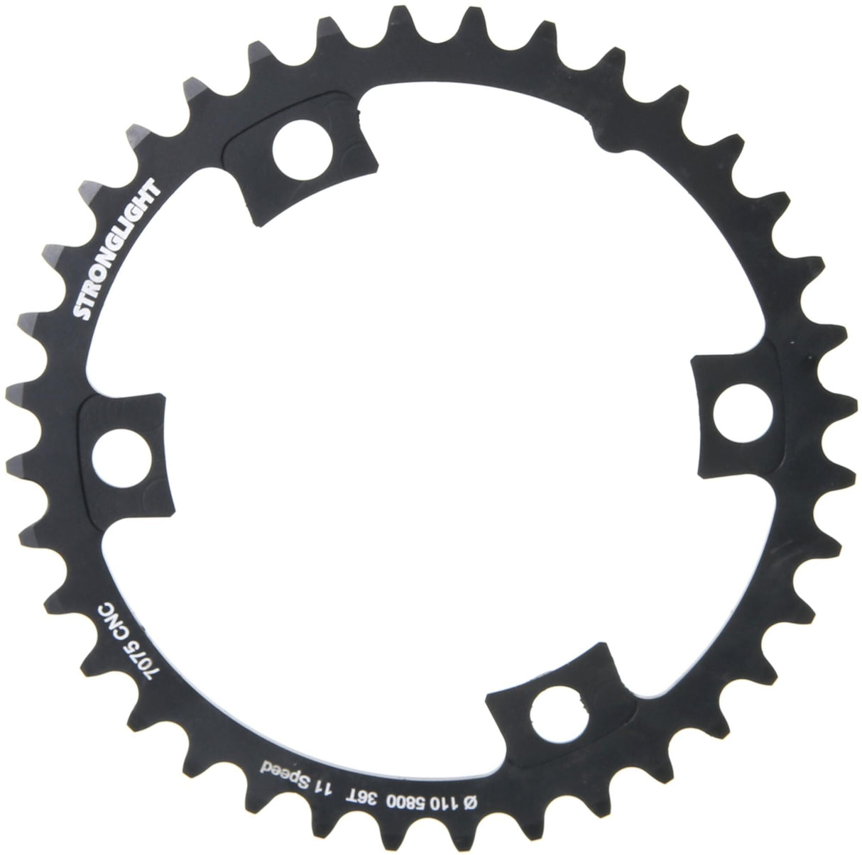 Corona Stronglight mod. 17 anelli per catena robusti. 36t interni in alluminio nero