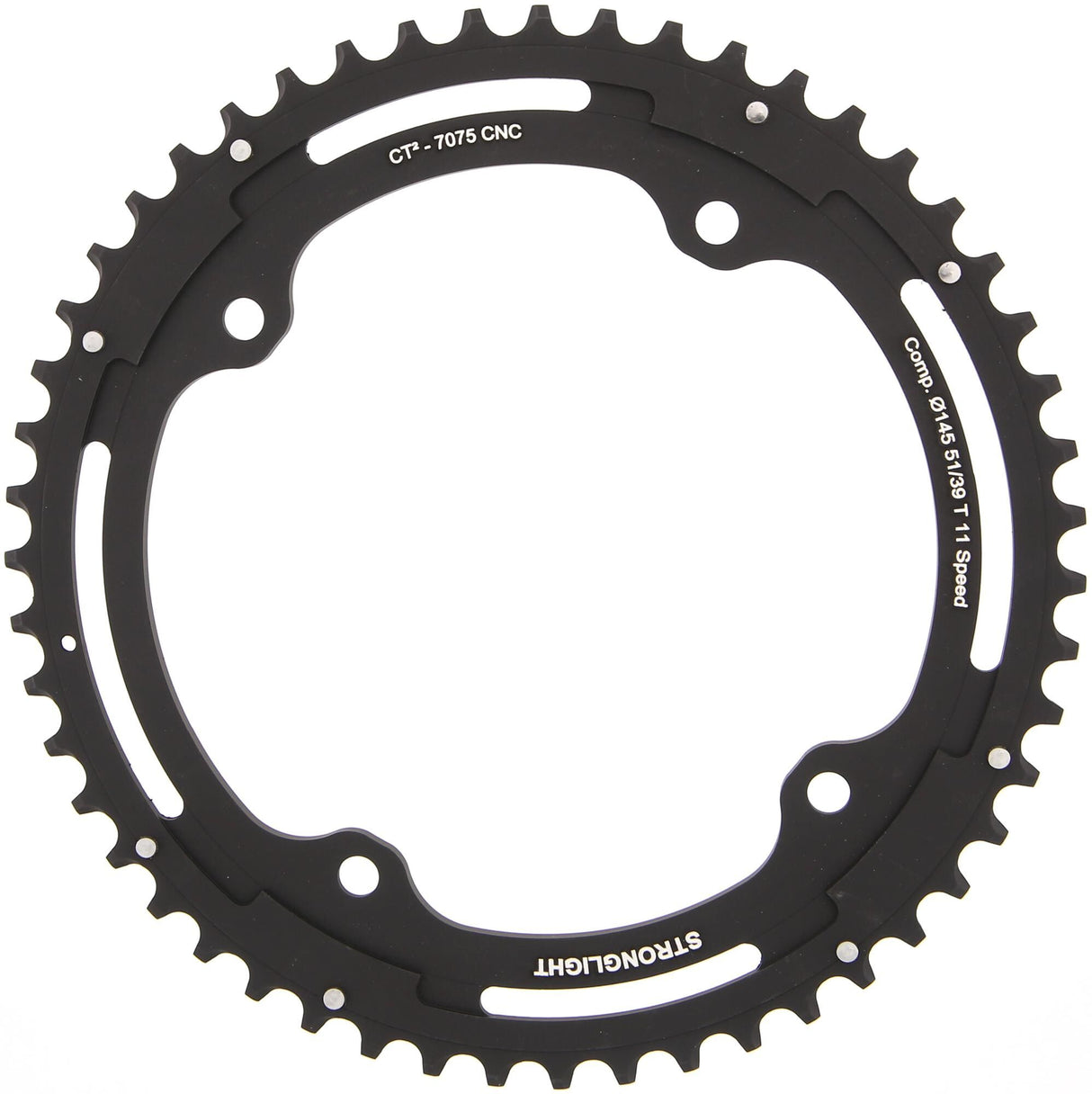 Stronglight chainring ct2 mod. 17 chain ring strongl. ct2 51t outer cer.-tefl.coat.