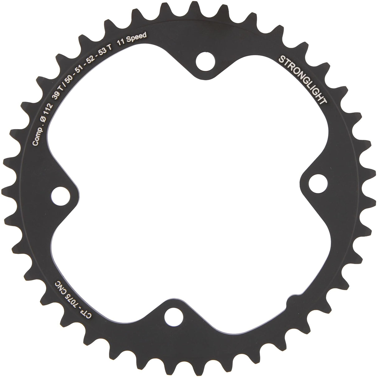 Stronglight chainring ct2 mod. 17 chain ring strongl. ct2 39t inner cer.-tefl.coat.