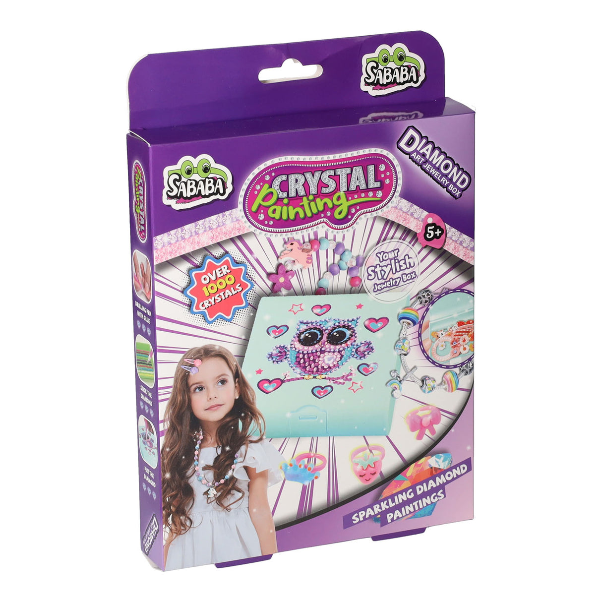 Škatla za nakit s kristalno diamantno poslikavo Paulinda